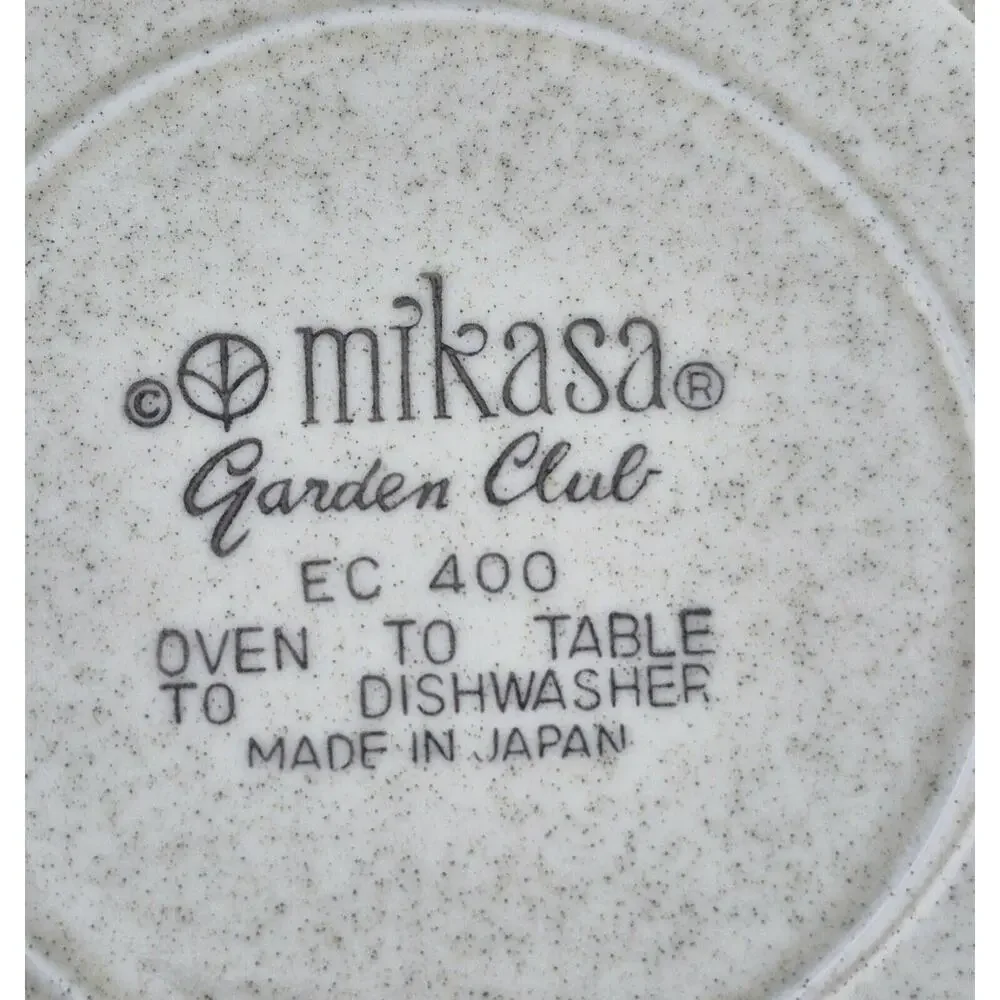 Vintage Mikasa Garden Club Stoneware Serving Bowl 8.5x2